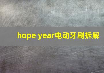 hope year电动牙刷拆解